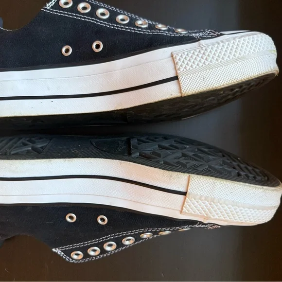 Converse Black Platform Slip-Ons -9 - Picture 5 of 6